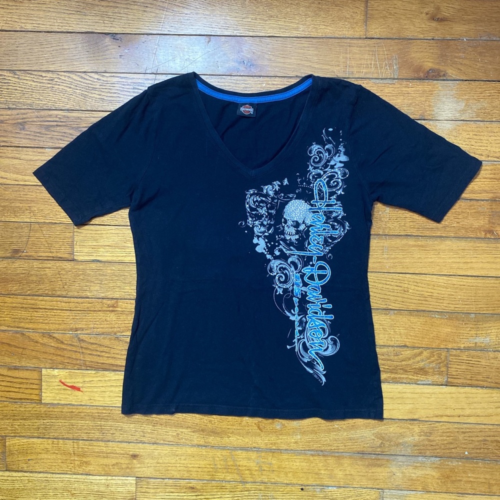 Harley Davidson women’s bedazzled biker tee